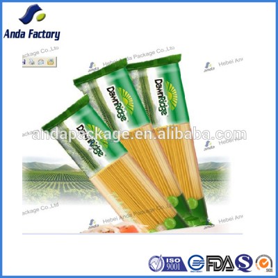 custom printed plastic pasta packaging film for auto packing machine