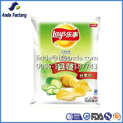 Wholesale Food Grade Packaging Plastic Potato Chips Bag